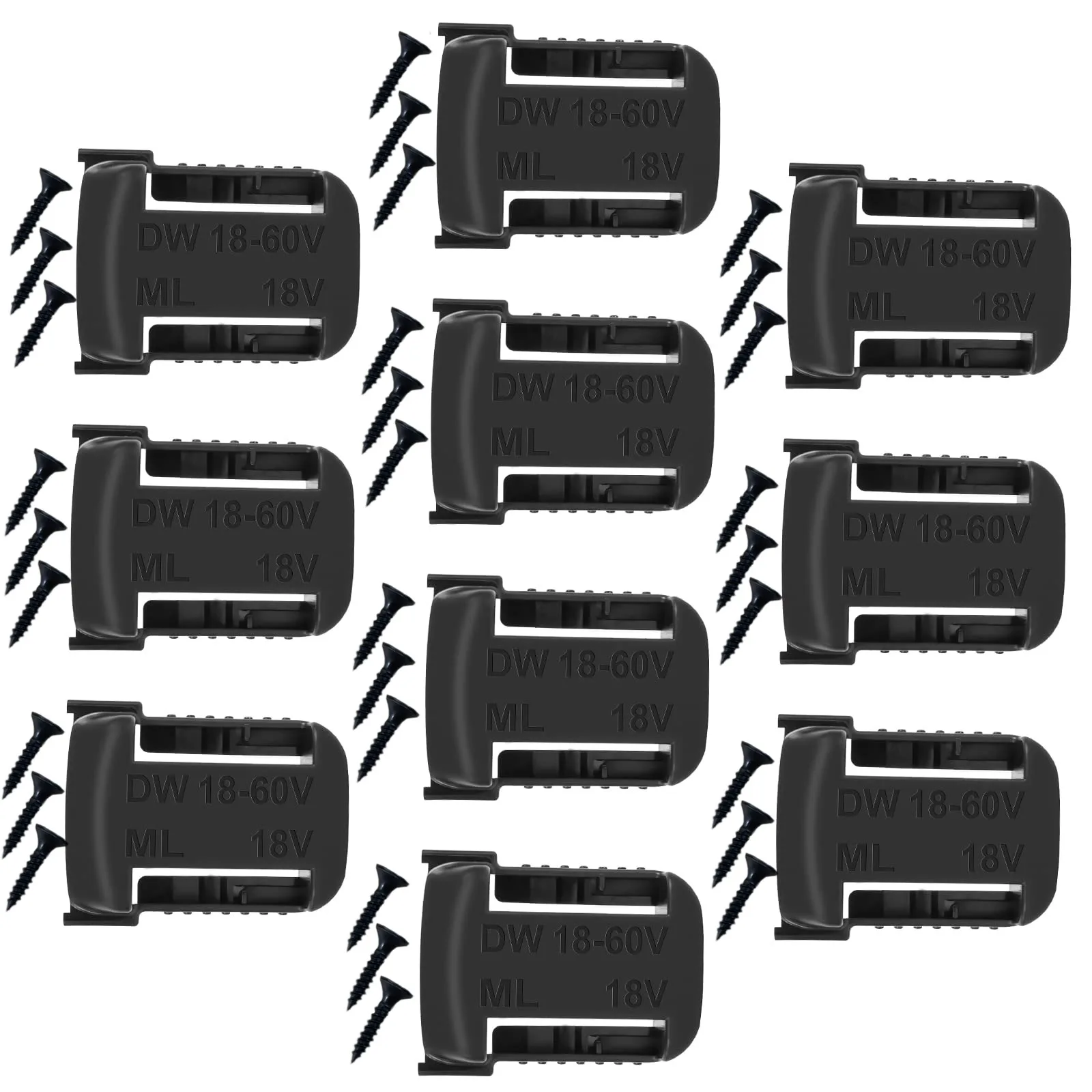 

Battery Holder for Milwaukeee DEWALT Battery Mount Dock Holder Fit for Milwaukeee M-18 18V DEWALT 20V DCB200 DCB201