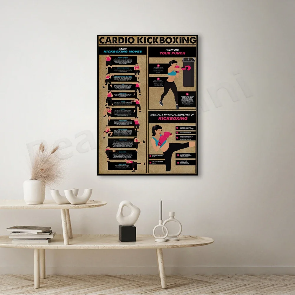 Плакат для аэробного тхэквондо знания по украшение стены женского тренера