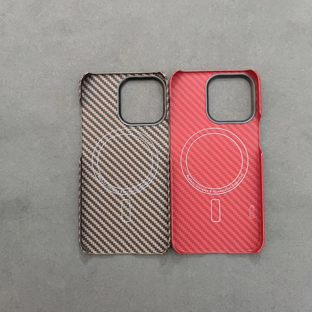 Kup Dla Magsafe Dla Iphone14/ 13 Pro Max Case Aramidowe Włókno Cienkie Niebieskie Duże Otwory Z Włókna Węglowego Przypadki Telefonów Dla Iphone 13 Mini Okładka