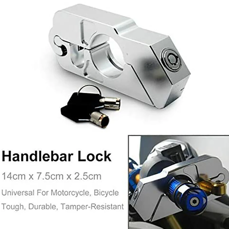 

Motorbike Brake Lock Motorcycle Handlebar Lever Throttle Grip Lock For Bike Scooter Moped ATV Silver