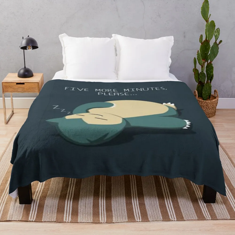 

Snorlax - five more minutes please Throw Blanket stuffed blankets Plush fabric luxury Throw Blanket