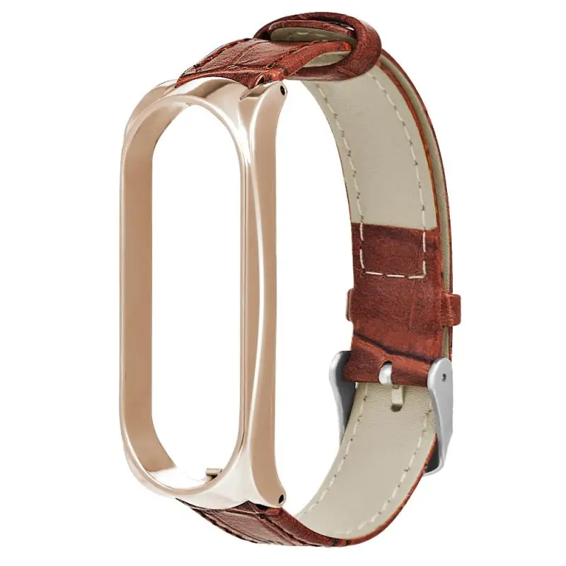 

Adjustable 2 In 1 Watch Strap Watchband Neutral Soft Replacement Strap Breathable Leather Bracelet Band For Xiaomi Mi Band 7