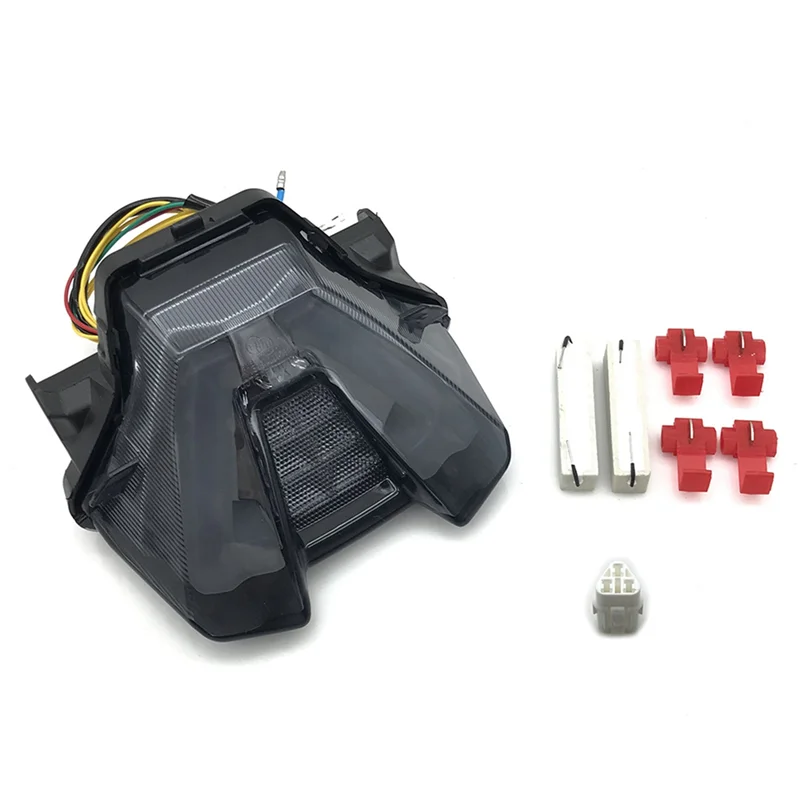 

Motorcycle LED Taillight Brake Rear Turn Signal Indicator Lamp Tail Light for YAMAHA MT-07 2021+ Smoked