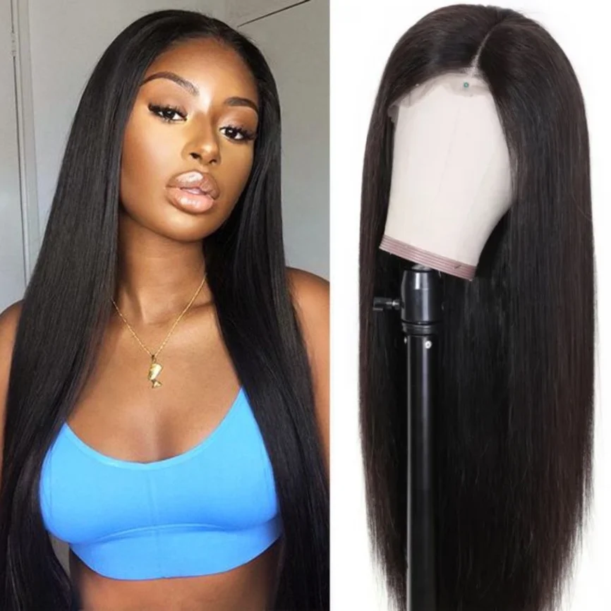 Long Straight Synthetic Wig T Part Lace Wigs For Black Women Cheap Natural Hair Baby Hair Wigs Cosplay Heat Resistant Wigs
