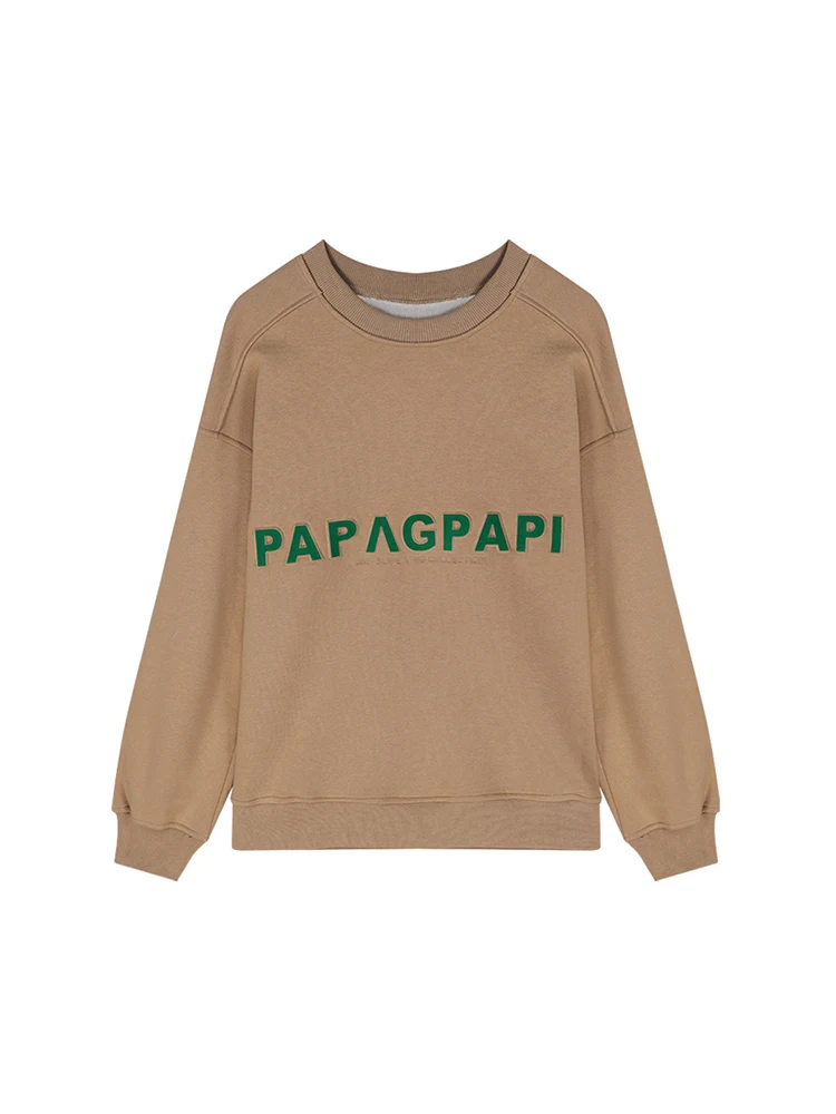 

2022 Fashion Retro Harajuku Green Lettered Printing Sweatshirt Streetwear Pullover O-neck Loose Long-sleeves Pullover Tops