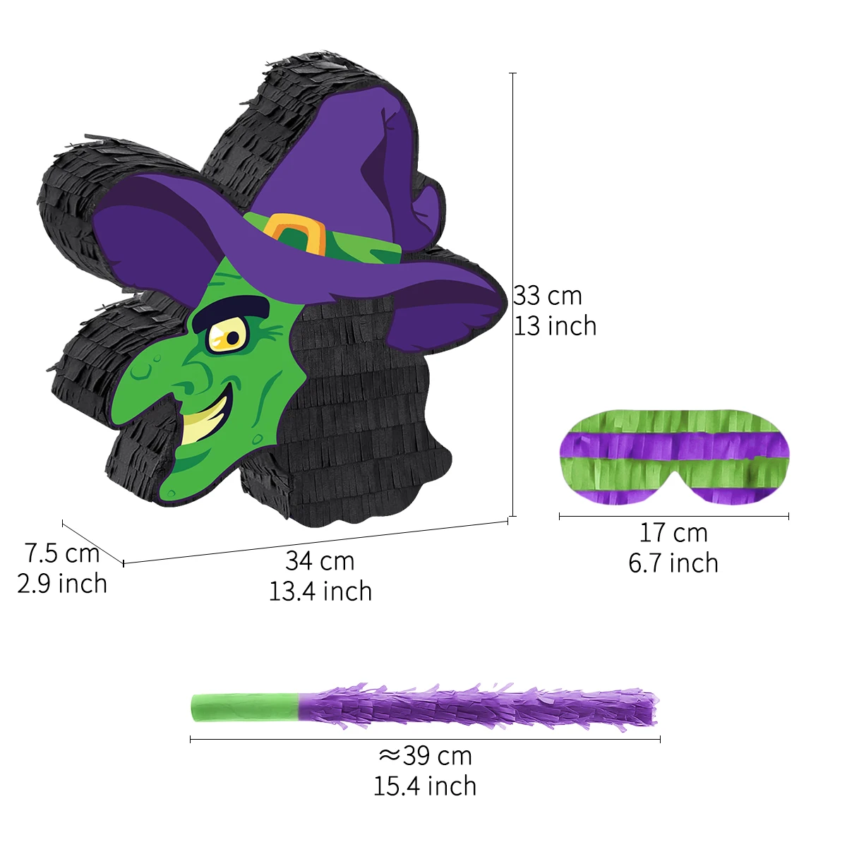 

Комплект пиньята ведьма для Хэллоуина