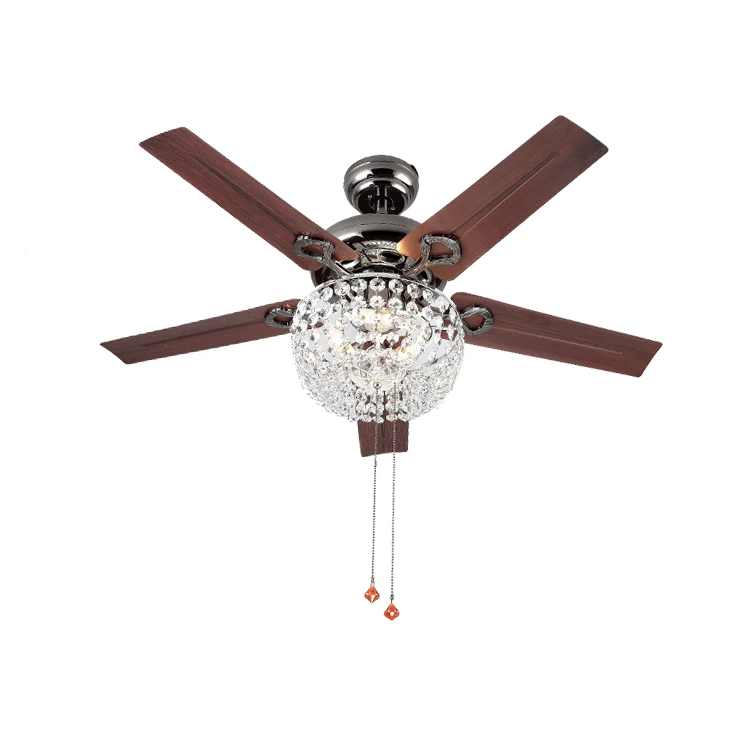 

Quality Assurance Elegant Charm Crystal Led Iron Blade Ceiling Fan