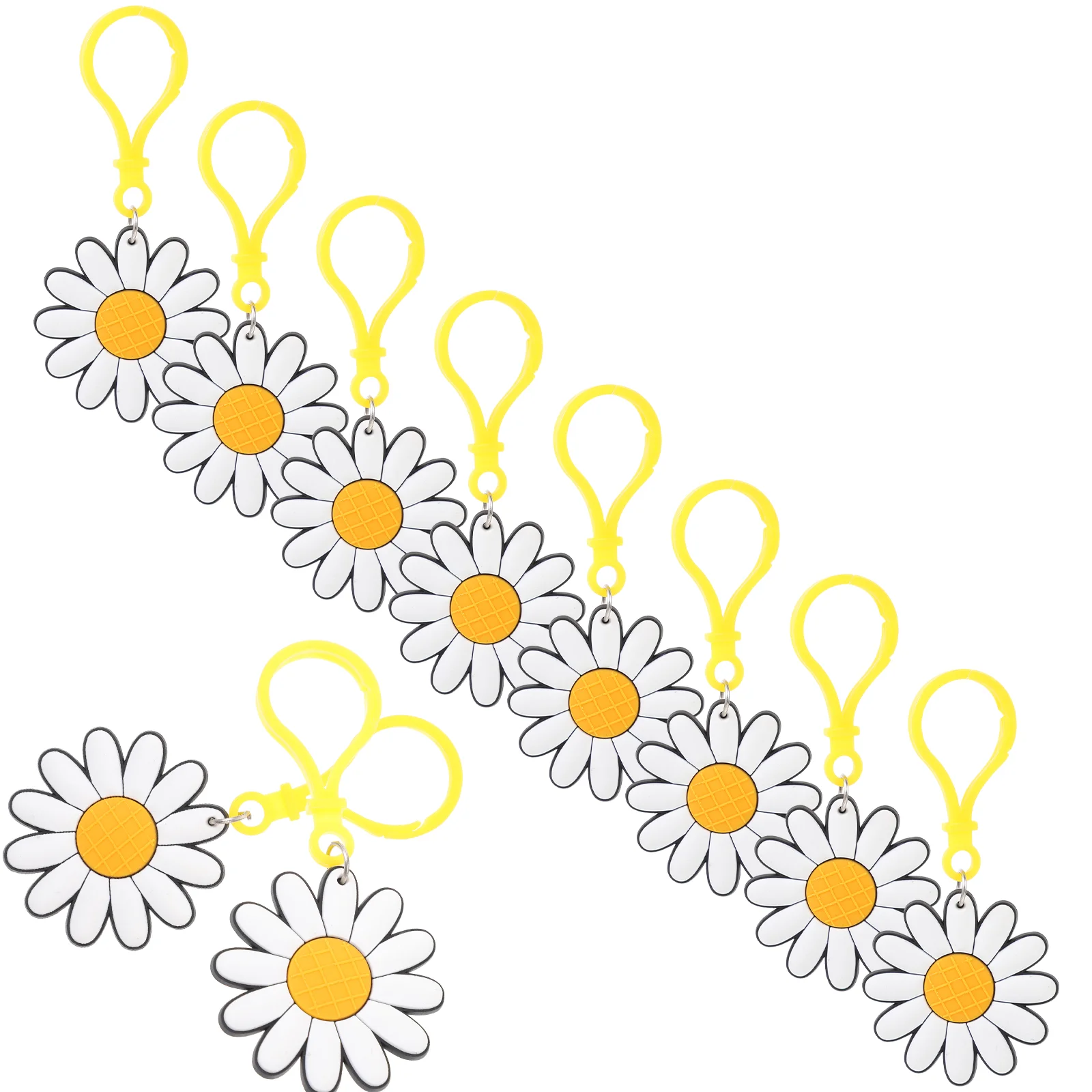 

24pcs Daisy Key Chains Flower Keychain Bag Key Rings Backpack Key Hanging Decorations for Women