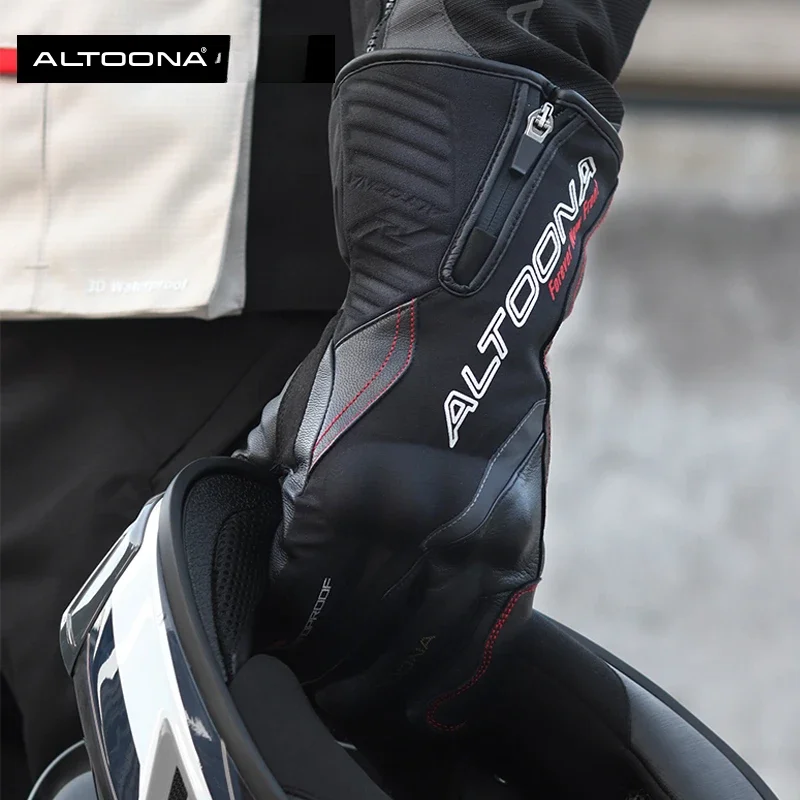 Мотоциклетные перчатки Altoona зимние дерми нескользящие ветрозащитные