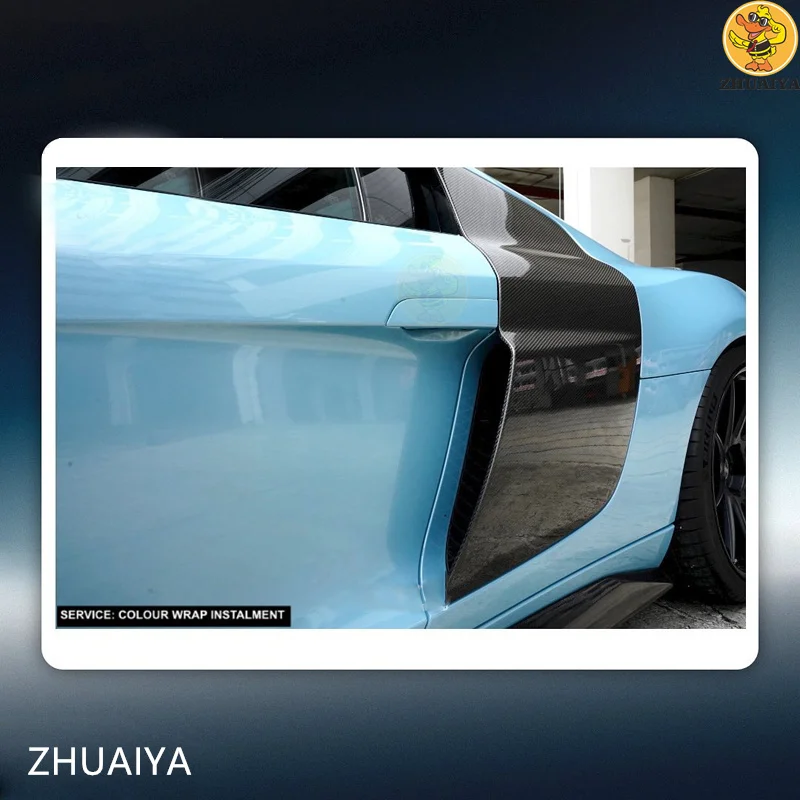 Супер Глянцевая металлическая синяя виниловая пленка ZHUAIYA для обмотки