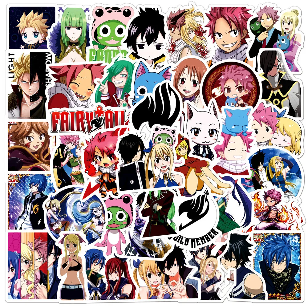 10/30/50PCS Stickers Fairy Tail Aesthetic Anime Sticker Stationery Notebook Suitcase Laptop Motorcycle Graffiti DIY Kids Toys