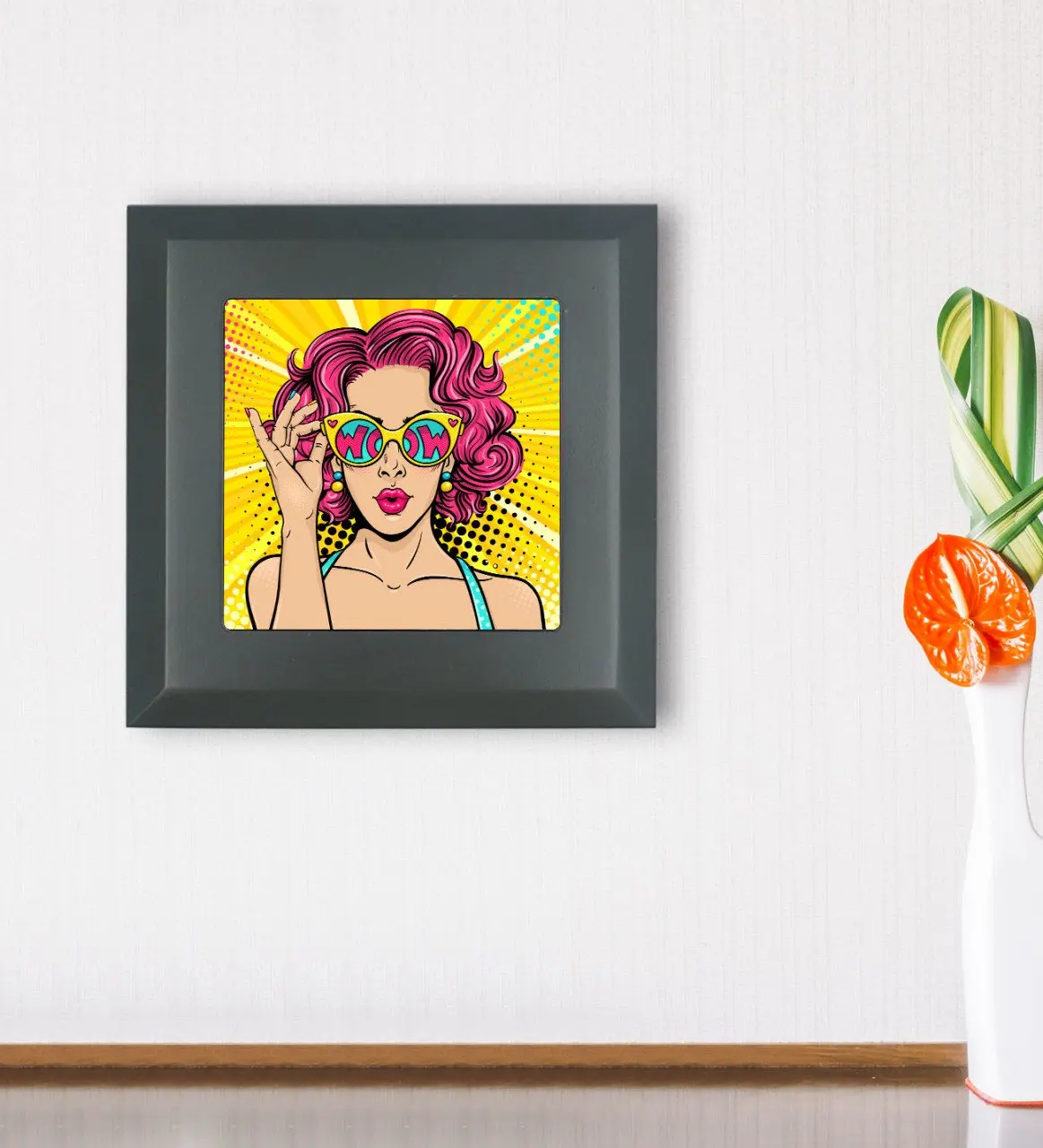 

BK подарок Pop Art Design дерево рамка каменная стена фотография