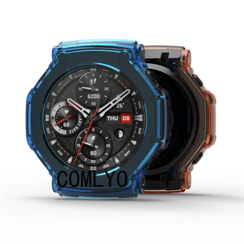 Для Amazfit T-rex 3 T rex чехол для умных часов защитный бампер мягкий полукрышка из ТПУ