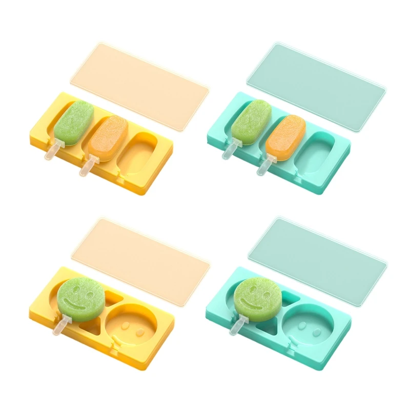 

2 Cells/3 Cells Silicone Ice Cream Mold Lolly Mould Ice Popsicles Maker Kitchen Tool Ice Mold DIY Summer Accessories
