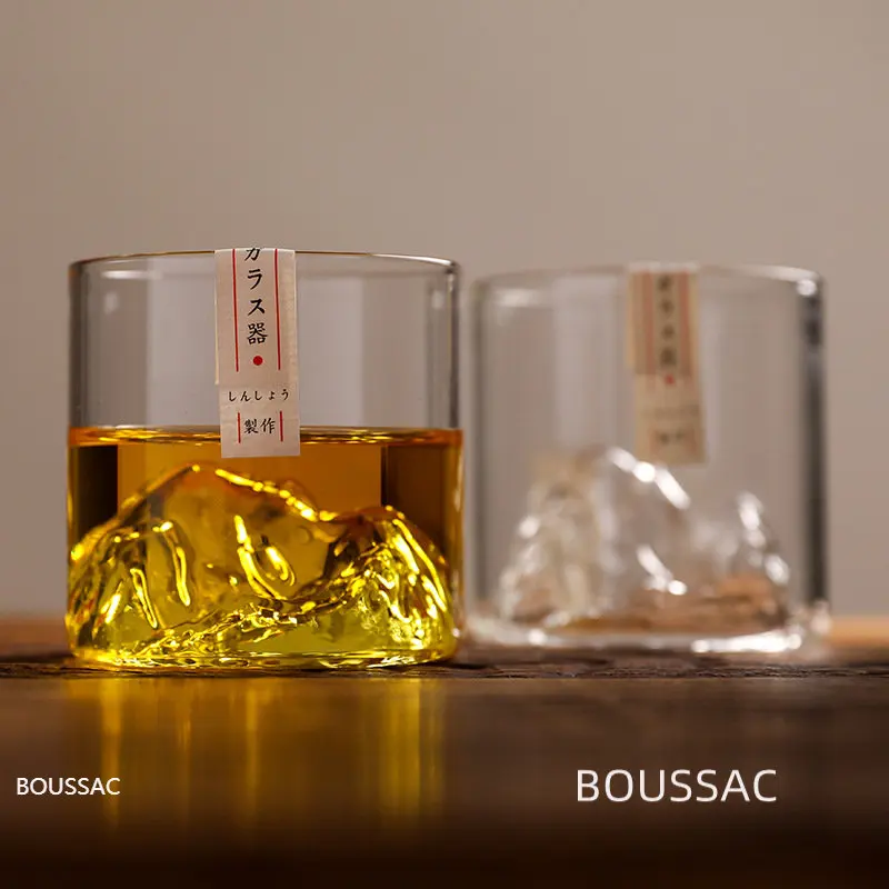 

Japanese 3D Iceberg Whisky Wine Cup Glass Glacier Vintage Whisky Rock Cup Glass Whisky Wooden Gift Box Vodka Wine Cup