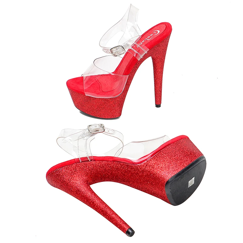 Leecabe 6Inch/15cm lady  Platform Party Sexy Clubbing Exotic Pole Dancing Dancer High Heels Sandals