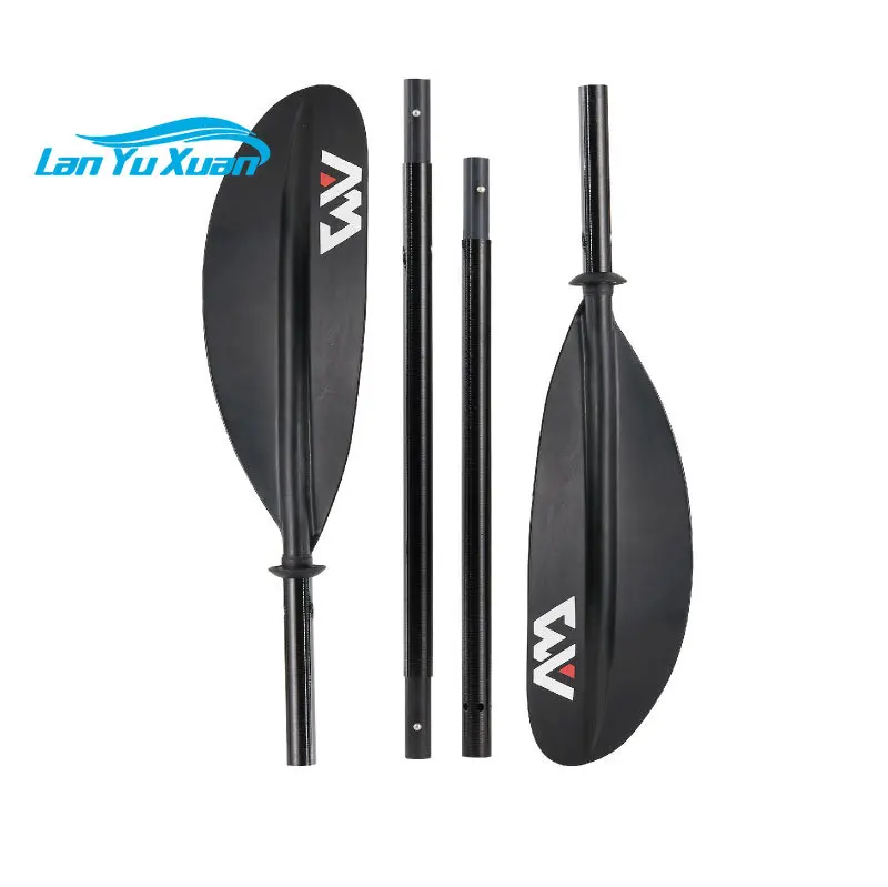 

wholesale KP-2 4 sections fiberglass paddles thick fiberglass shaft reinforced PP blade sup paddles double blade paddle