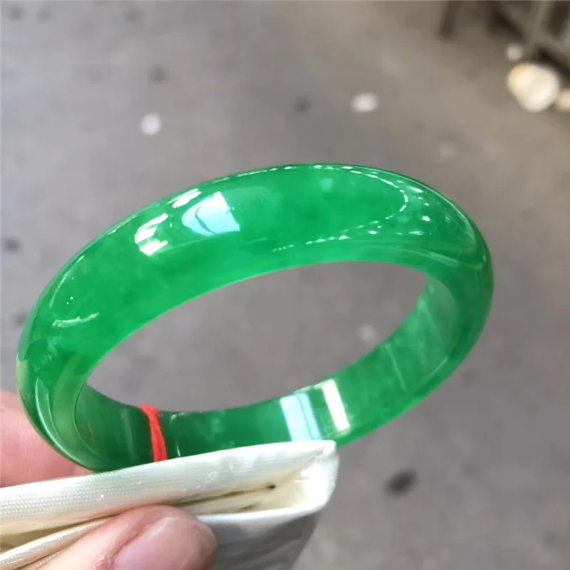 

Браслет из Мьянмы и нефрита, женский браслет из нефрита, светло-зеленого цвета, Императорский зеленый нефритовый браслет, нефритовый брасле...
