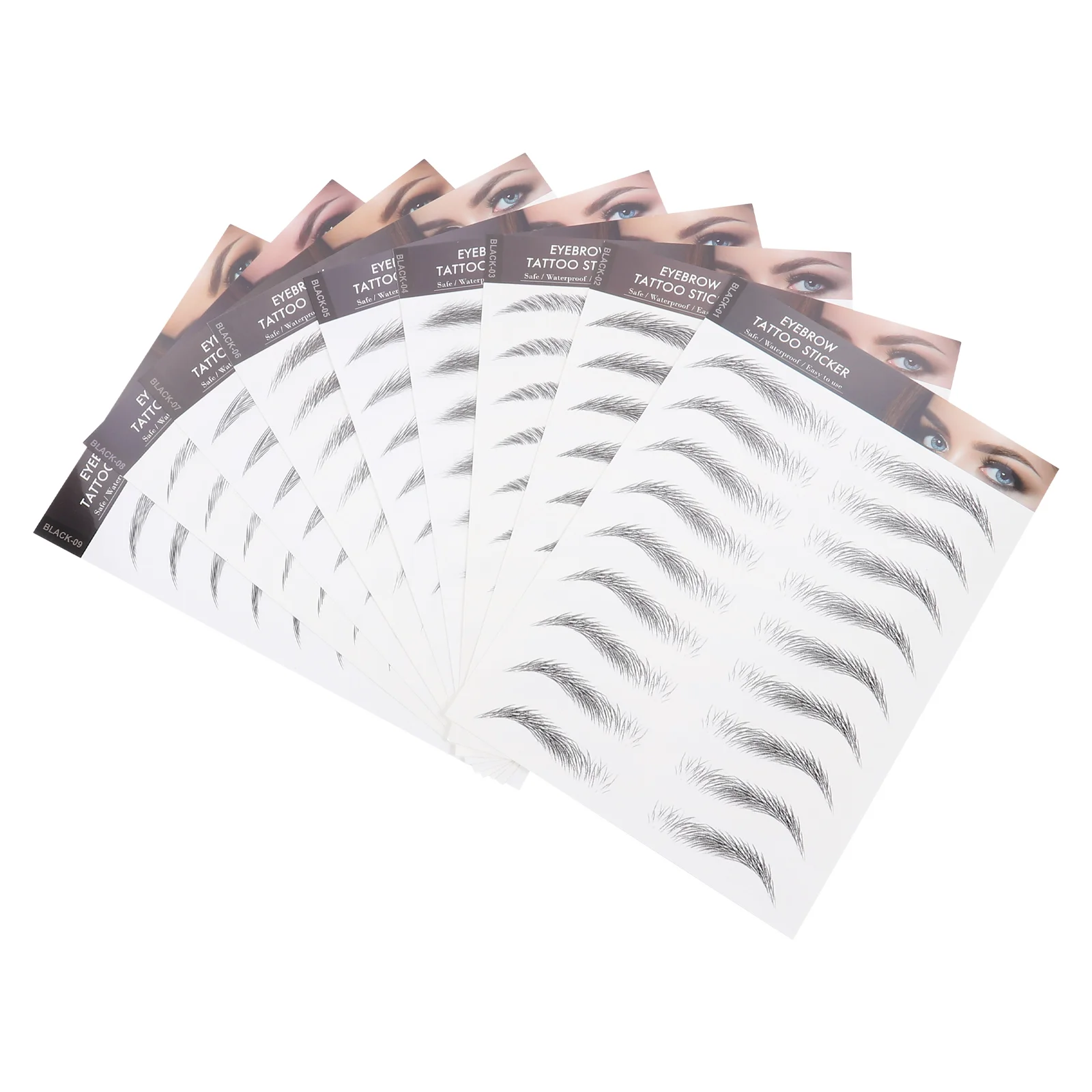 

Eyebrowtattoos Brown Stickerimitation Hairtransfers Dark False Off 6D Black Peel Waterproof Tool Stickers Transfer Women