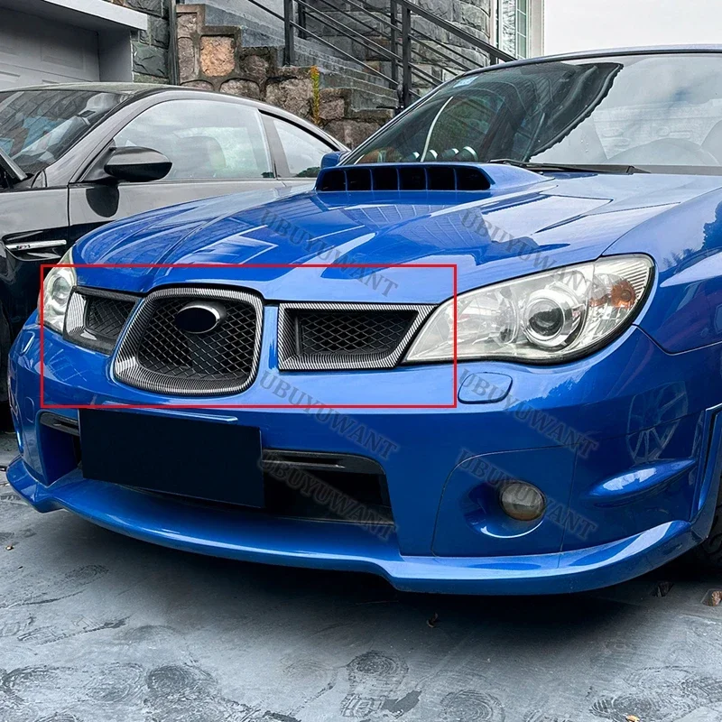 Фото Для Subaru Impreza WRX STI 9-го поколения 2006-2007: центральная решетка, передний спойлер, стабильная накладка на передний бампер, декоративный комплект с защитой от царапин №3