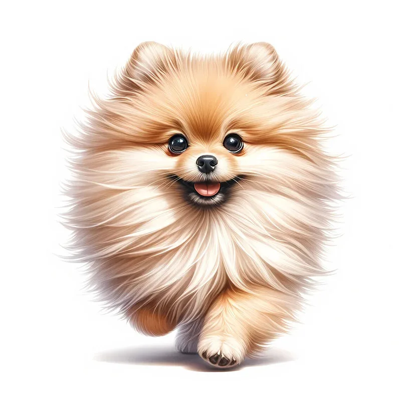 

Съемная наклейка на стену с померанским шпицем из ПВХ