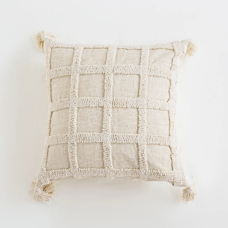 

Тафтинговый чехол для подушки BUNNY FiFi бежевый 45x45 см