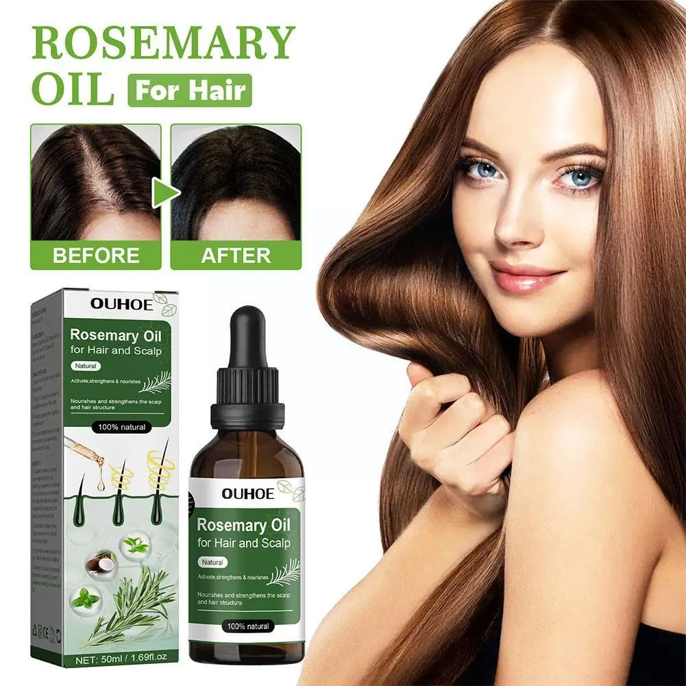 

50ml Pure Rosemary Hair Oil For Dry Scalp Stimulates Hair Care Essential Oil Refreshing Firming Skin Rosemary O W0J9