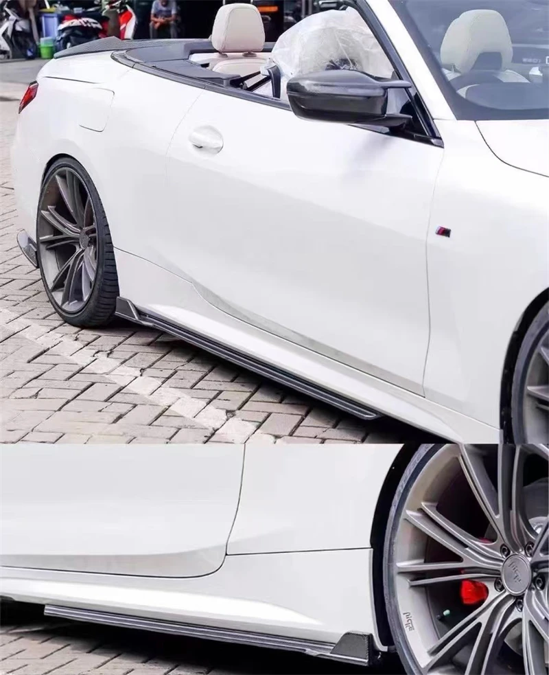 Фото Для BMW 4 серии G22 G23 G26 425i 430i 21+ Накладки на пороги из настоящего карбона, расширители, спойлеры, обвес №2
