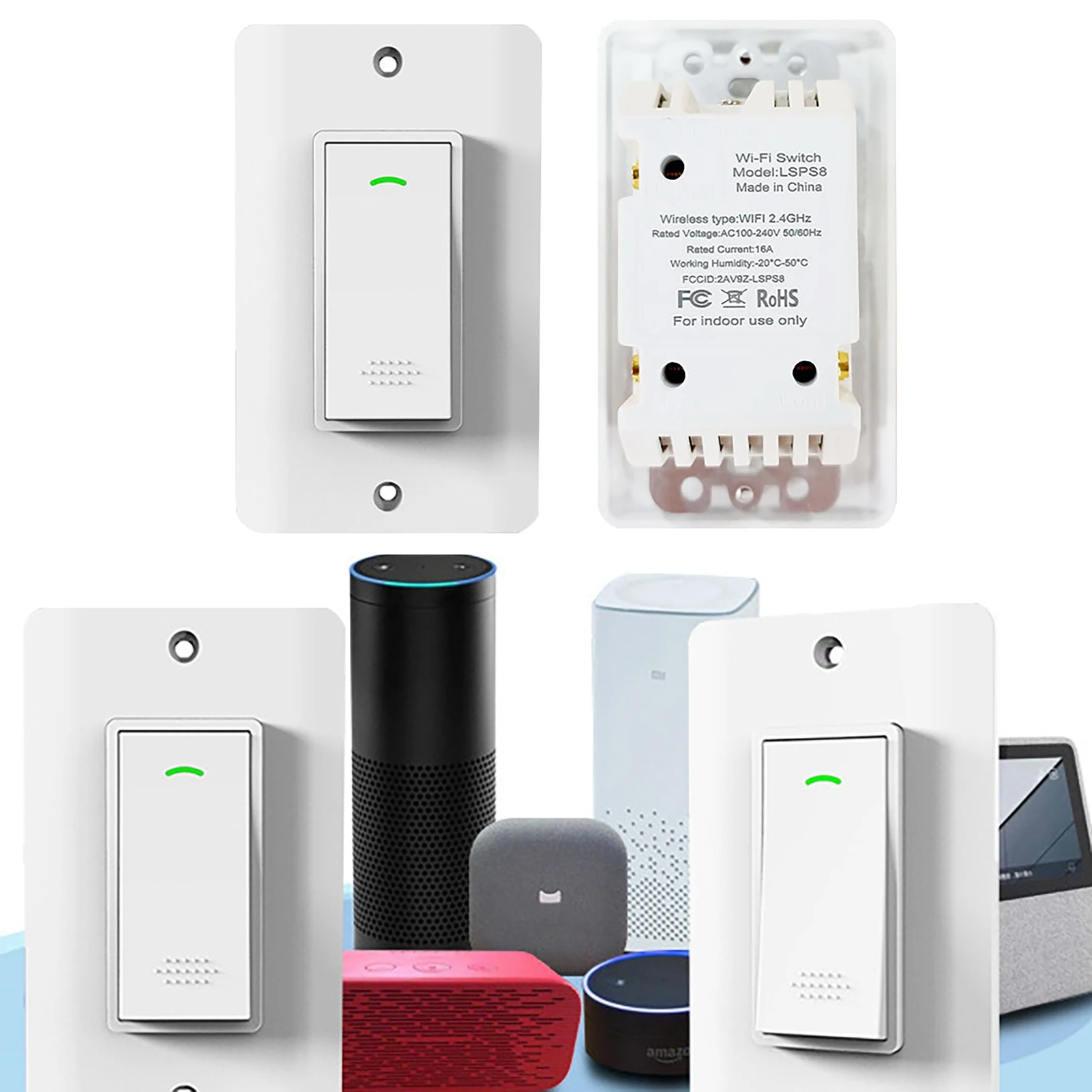 

WiFi Connected Smart Switch Devices Link APP Remote Control Supported for Tmall Genie Smart Voice