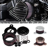 for harley davidson sportster 883 1200 1991 2016 iron 883 motorcycle air cleaner intake filter system cnc aluminum 2009 2016
