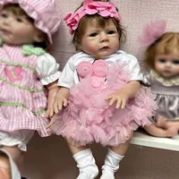 55cm Reborn Baby Dolls Bebe Lifelike Newborn Cute Cloth Body Body Toy for Children Christmas Surprise Gift Drop Shipping
