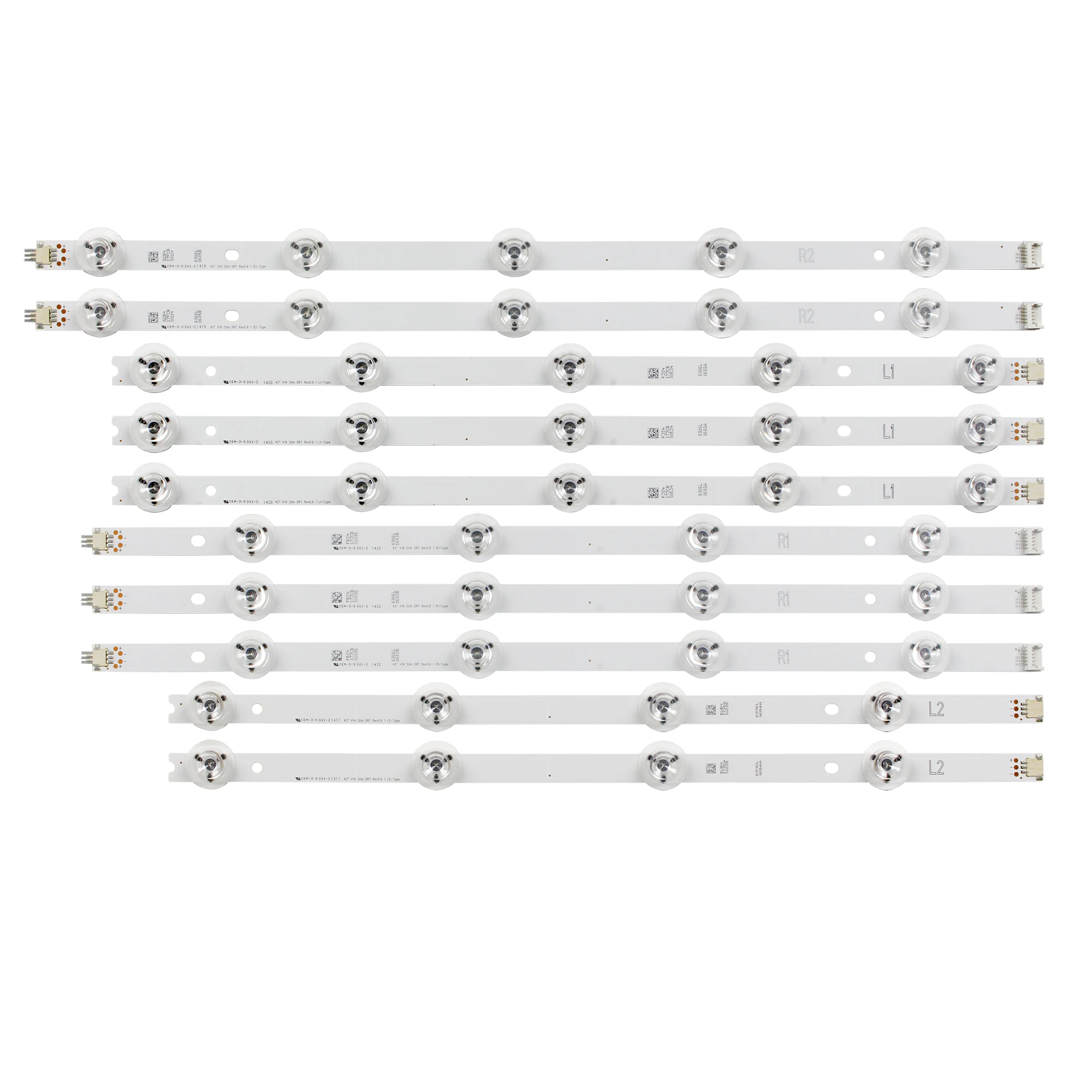 10 комплектов светодиодной подсветки для 42 дюйма V14 Slim DRT Rev0.6 6916L 1682A 1684A 1683B 1685B LC420DUH