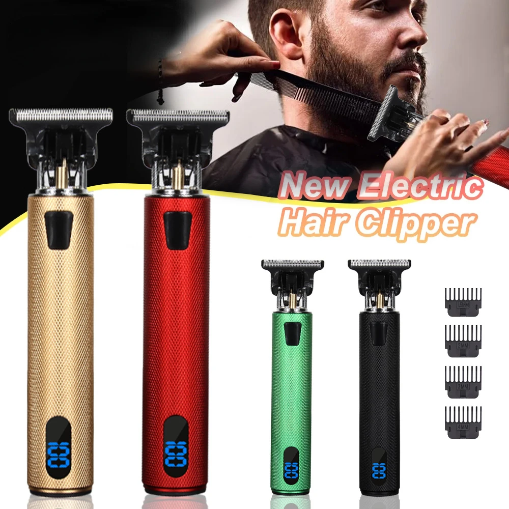 New in Hair Clipper Rechargeable Shaver Beard Trimmer Professional Men Hair Cutting Machine Beard Barber USB Cordless sonic home