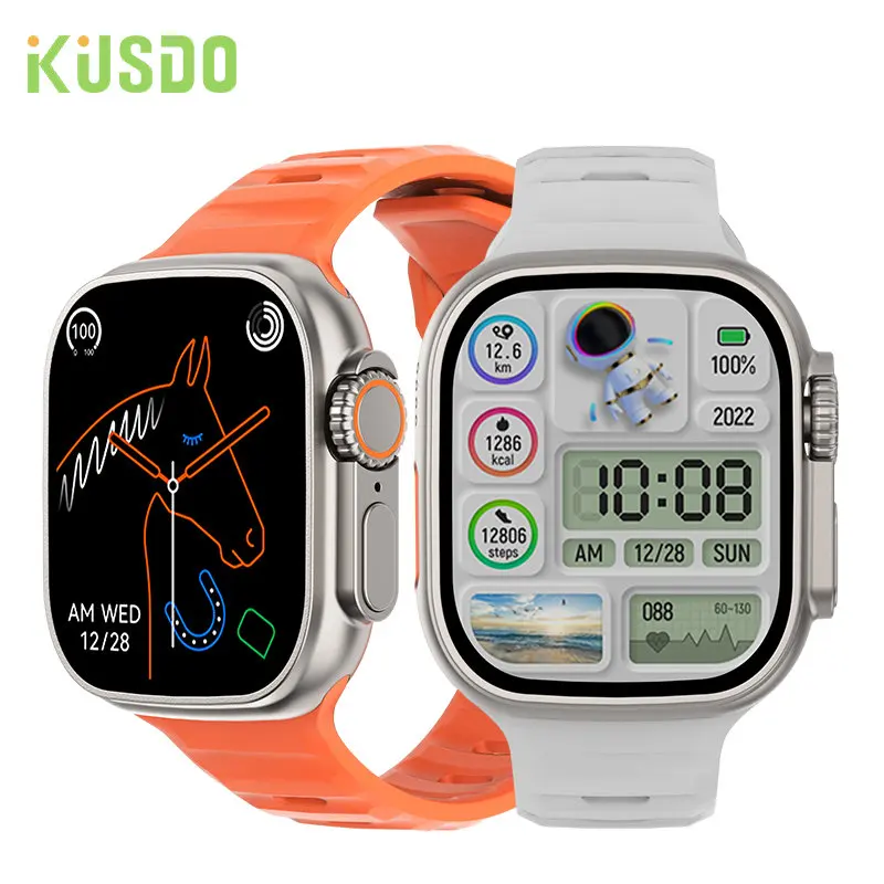 KUSDO Smart Watch Ultra Men Women Smartwatch Bluetooth Calls Temperature Measuring NFC Door Access Unlocking 2022 Series 8