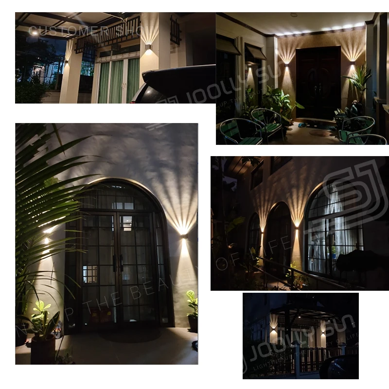 Уличный настенный светильник JoollySun водонепроницаемый светодиодный для