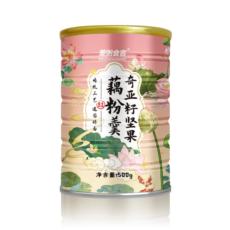

Chia seeds nuts lotus root starch soup 500g/can No Tea pot