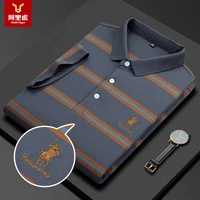 new tenis striped spot embroidery short sleeved fashion fit casual mens polo shirt mens 2022 summer polo for men polo homme