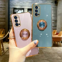 case for samsung galaxy a52 a72 s21 s20 plus note 10 20 s21 s22 ultra luxury ring holder gold plating metal stand silicone cover