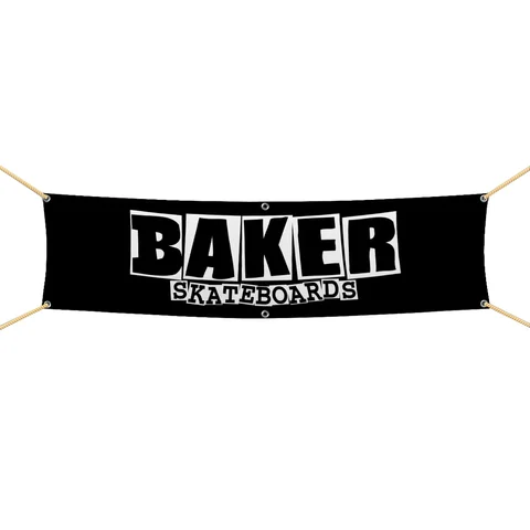60*240 Бейкер скейтборды флаг полиэстер цифровой печатный логотип Club баннер