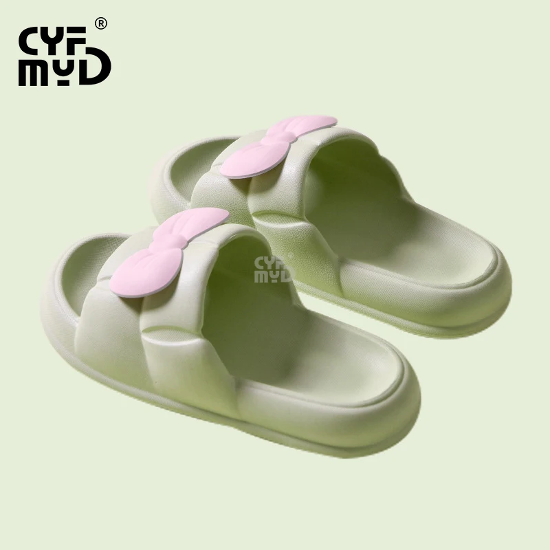 Women's Bowknot Slippers for Home Lovely Cute Beautiful Slides Soft Indoor Summer Shoe Comfortable 2023 EVA Slipper Non-slip