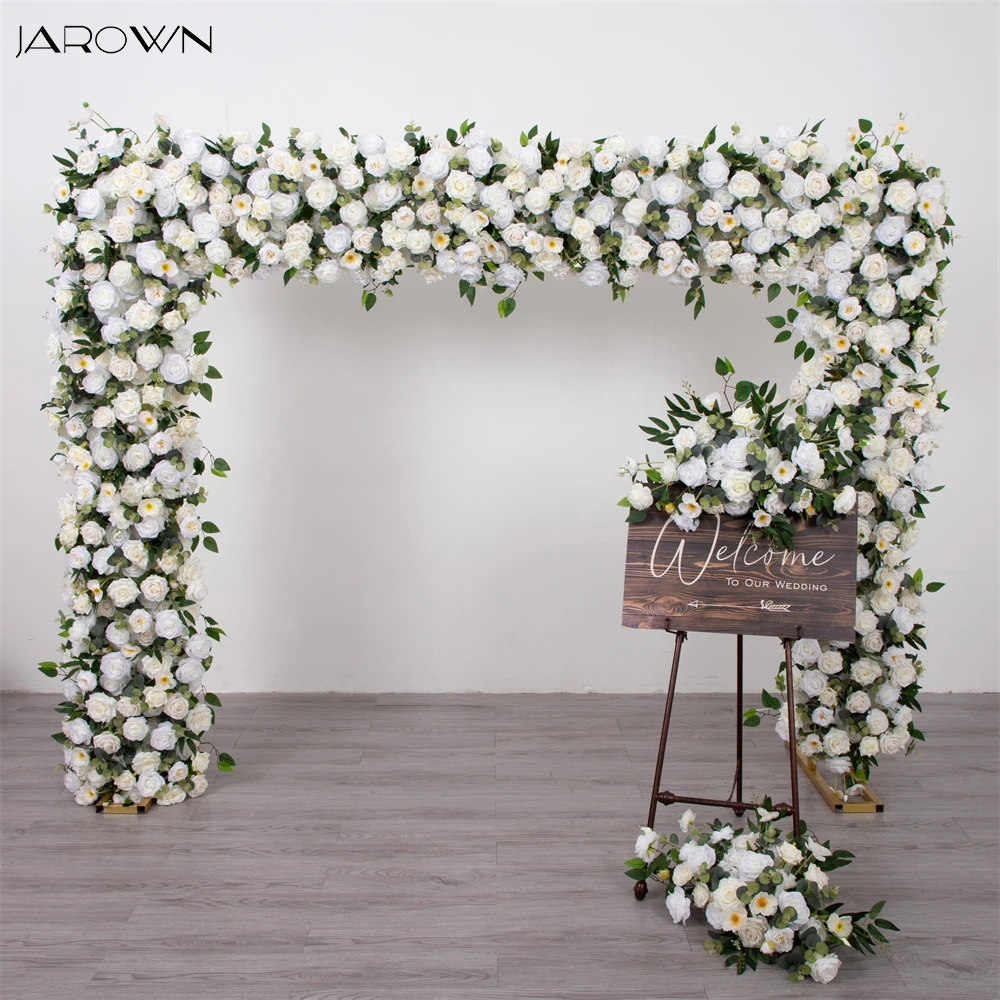 Свадебные декоративные фоны белая роза искусственная Цветочная дорожка