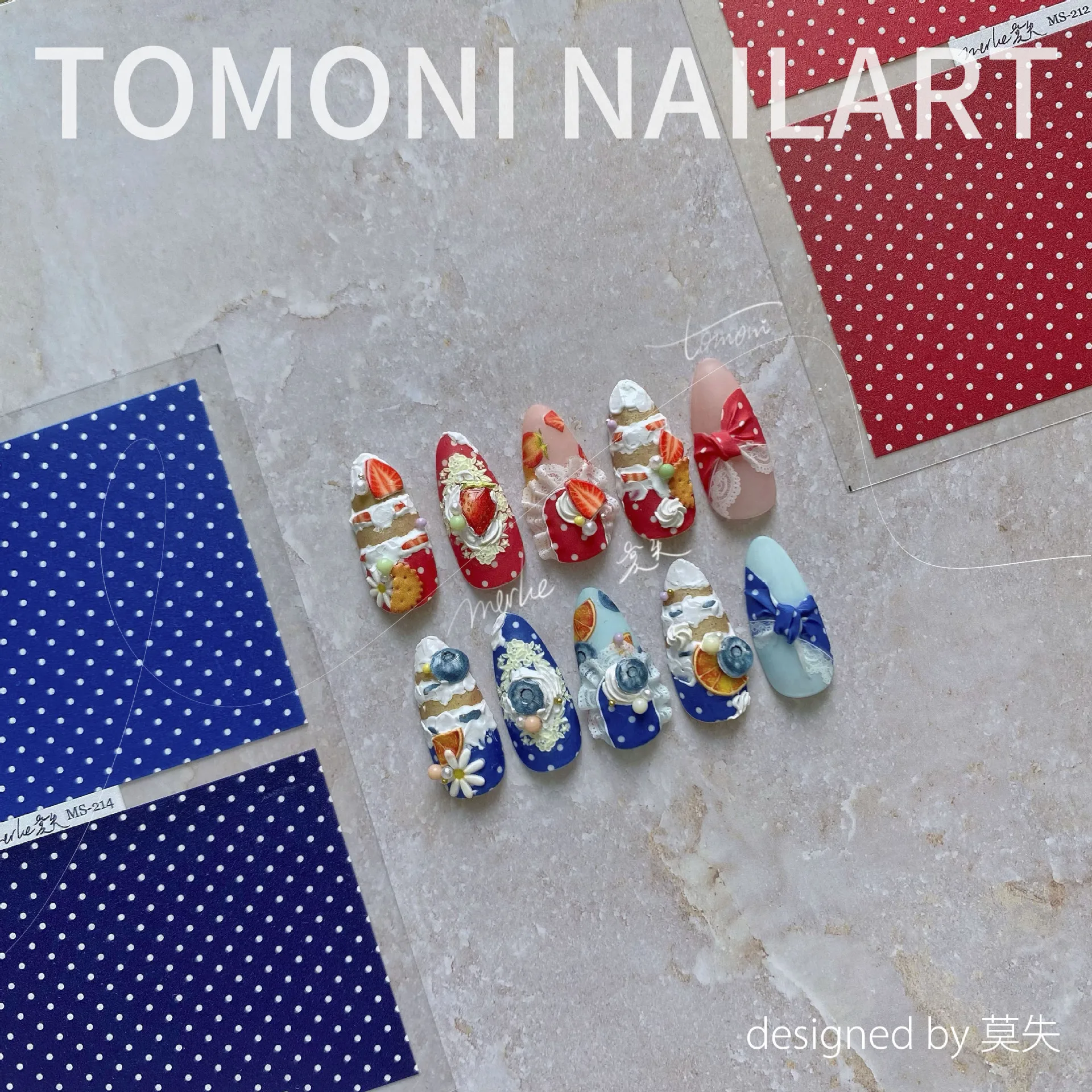 

Цветные черно-белые круглые 3d-наклейки Tomoni в горошек, декоративные наклейки для ногтевого дизайна, самоклеящиеся дизайнерские Слайдеры для...