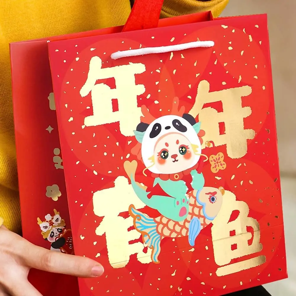 Китайская Новогодняя Большая Сумка Со Складным Дизайном Дракона Вместительная