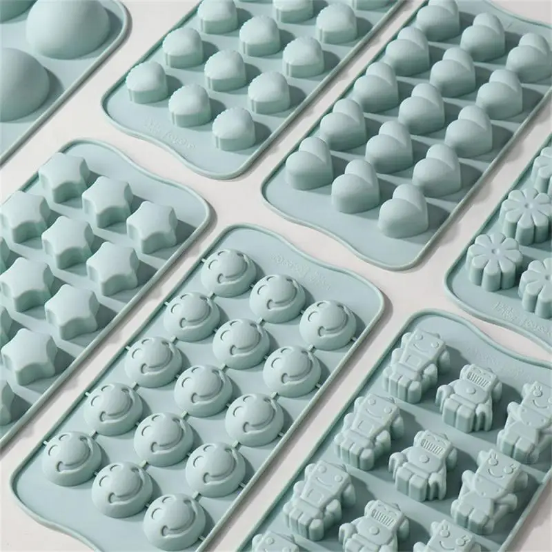 

Heart Smiley Shaped Silicone Mold DIY Mini Fudge For Chocolate Candy Hard Candy Biscuit Dessert Ice Cube Mold Party Baking Tool