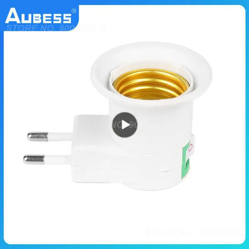 

1/5/10PCS E27 220V Screw Mouth Night Light Can Tilting EU Lamp Holder With Switch Round Foot Wall Type Mobile Lamp Shades