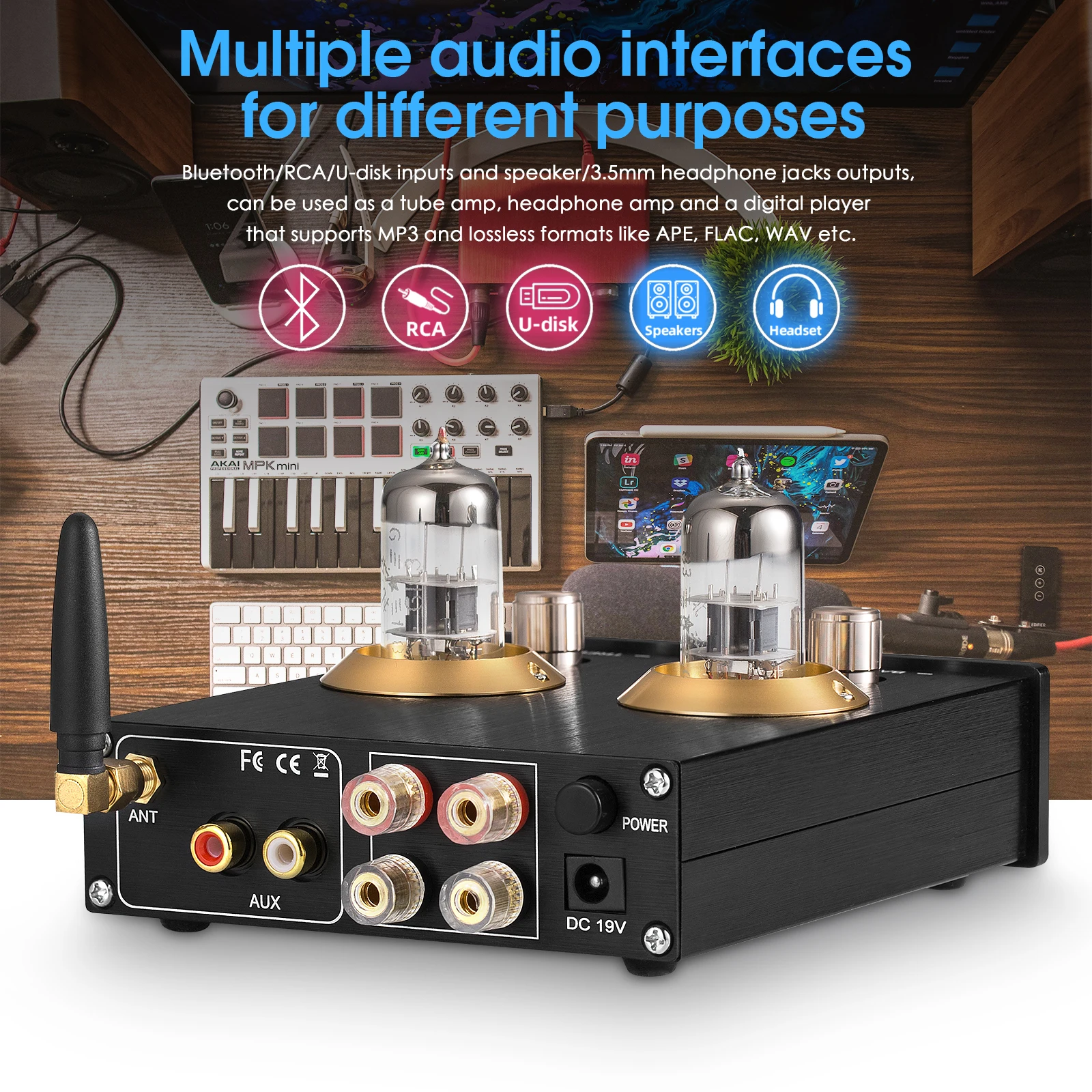 Nobsound HiFi Bluetooth 5 0 вакуумные трубка усилитель мощности стерео настольные наушники