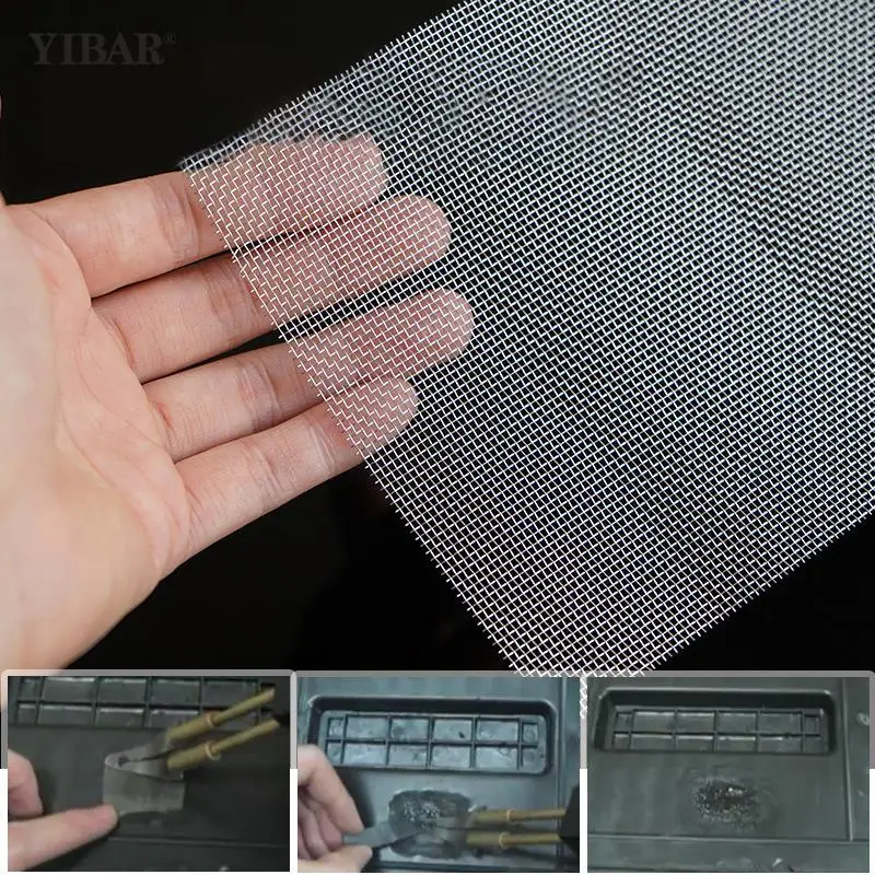 

1Pc Car Bumper Stainless Steel Repair Net Plastic Crack Repair Hole Mesh Net
