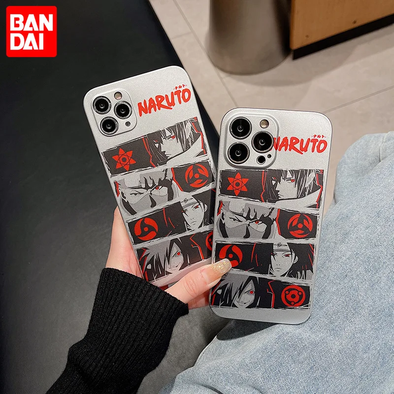 

Bandai Brand Naruto Uchiha The Sharingan Black Silicon Mobile Phone Case For iPhone XR Xs Max 7 8 Plus 11 12 13 13ProMax Case