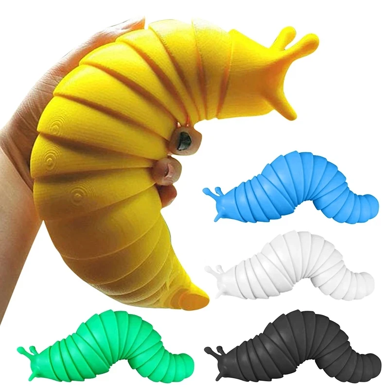 

Fidget Toy Articulated Slug Finger Flexible Fidget Sensory Toys Anti-Anxiety Relief New Year Chritmas Gift for Aldut Chidlren