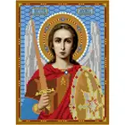 Схема (без бисера)Светлица на ткани для вышивания бисером икона Святой Архангел Михаил 19*24см